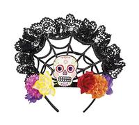 Boland B.V. Serre-tête Tiare Fleurs colorées Femme Dia de Los Muertos