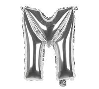 Boland - Ballon en aluminium lettre taille 36 cm argenté ballon lettre ballon air hélium remplissage anniversaire de vie fête surprise anniversaire enfant