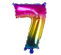 Mylar numéro de ballon '7' (36cm), multicolore