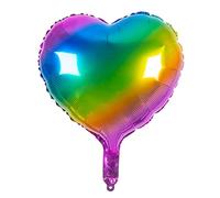 Boland - Ballon gonflable coeur taille 40x45cm ballon gonflable air hélium + paille pour gonfler, décoration, cadeau, anniversaire