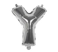 Boland Ballon gonflable en forme de lettre, taille 36 cm, argenté, ballon en forme de lettre, air, hélium, remplissage, anniversaire, anniversaire de mariage, année de vie, fête surprise, anniversaire