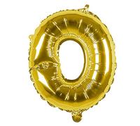 Boland Ballon gonflable en forme de lettre, taille 36 cm, doré, ballon en forme de lettre, air, hélium, remplissage, anniversaire, anniversaire de mariage, année de vie, fête surprise, anniversaire