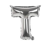 Boland - Ballon gonflable lettre, taille 36 cm, argent, lettre, ballon, air, hélium, remplissage, anniversaire, anniversaire, anniversaire de vie, fête surprise, anniversaire d'enfant