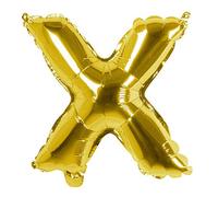 Boland - Ballon gonflable lettre, taille 36 cm, or, ballon lettre, ballons, air, hélium, remplissage, anniversaire, anniversaire, anniversaire de vie, fête surprise, anniversaire d'enfant