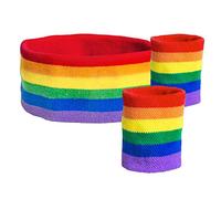 Boland - Bandeaux, 1 bandeau et 2 bracelets, taille unique, Sport, Accessoire, Années 80, Survêtement, Joueur de tennis, Costume, Fête foraine, Carnaval