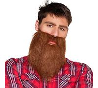 Boland - Barbe artificielle, Accessoire, Maquillage, Moustache, Accessoires pour Carnaval, Costumes, Fête à thème, JGA, Halloween, Marron