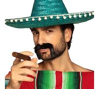 Boland – Moustache autocollante Mexicain-Baroudeur polyester Noir Taille G 01807