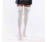 Boland – Bas Overknees avec nœud – Chaussettes extensibles – Accessoire Carnaval