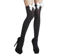 Boland - Bas avec noeud, Overknees, chaussettes extensibles, Accessoire, Carnaval, Costume, Partie de thème