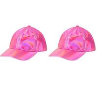 Boland - Basecap Holo, holographique, taille réglable, casquette, chapeau, casquette, rappeur, déguisement, fête foraine, carnaval (Lot de 2)