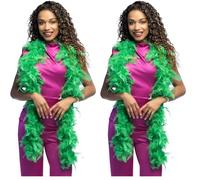 Boland Boa à plumes, longueur : environ 180 cm, accessoire de costume, Charleston, années 20, flapper, carnaval, fête à thème