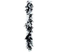 Atosa - Boa en plumes bicolore 50 g - Accessoire de fête pour adulte et enfant - Blanc