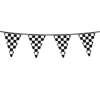 Boland Guirlande de fanions BOL44750 à damier noir et blanc 6 m