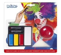 Boland 45064 - Kit de maquillage clown en plusieurs parties pour carnaval ou Halloween, maquillage pour costume de carnaval