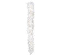 BOA PLUMES GLAMOUR 180CM 50G BLANC LAMELLES OR