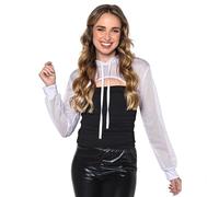 Boland - Boléro en Filet de pêche avec Capuche | Crop-top pour le carnaval, les festivals et les soirées à thème