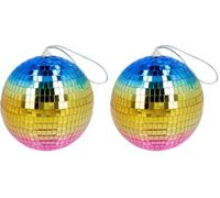 Boland - Boule à facettes brillante, diamètre environ 15 cm, Disco Fever, décoration à suspendre, décoration pour fête ou Nouvel An (Lot de 2)