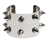 Boland bracelet avec pointes unisexe 6,5 cm blanc/argent Blanc G