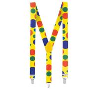 Boland - Bretelles, 1 pièce, spandex, caoutchouc, boucle en métal, patch en cuir, bretelles, motif, déguisement, costume, fête costumée, carnaval (Lot de 2)