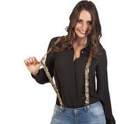 Boland - Bretelles avec paillettes, longueur totale 75 cm avec clips métalliques, porte-pantalon, accessoire de costume pour carnaval, fête à thème ou JGA