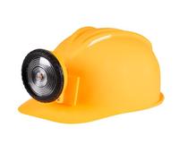 Boland 01414 - Casque de constructeur avec lumière - Jaune-noir - Pour adulte - Taille réglable - Chantier - Costume - Carnaval - Fête à thème