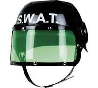 Boland Casque SWAT junior enfant – mentonnière, visière verte rabattable – Noir