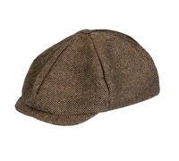 Boland Casquette gavroche Birmingham en tissu à chevrons Marron Adulte