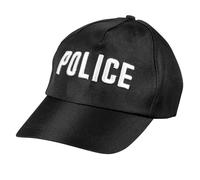 Boland Casquette de police 97046 – Casquette baseball imprimée 'Police' pour femmes et hommes, Noir