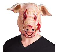 masque latex intégral cochon sanglant - boland 97519 Rouge