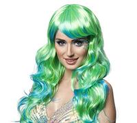 Perruque - BOLAND - Femme - Cheveux Longs Bouclés - Bleu et Vert - Déguisement Manga