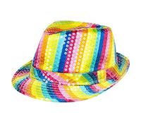 Boland - Chapeau à paillettes, unisexe, tenue disco, accessoire, carnaval, costume, fête déguisée, fête à thème