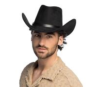 Boland - Chapeau de cowboy Bronco avec ruban, chapeau western pour soirée à thème, carnaval, accessoires pour costumes de carnaval, enterrement de vie de garçon/jeune fille