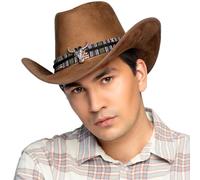 Boland Chapeau de cowboy Django pour adulte, chapeau western pour costumes de carnaval, carnaval et fête à thème