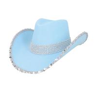 Boland - Chapeau de cowboy Spark avec paillettes, chapeau western pour soirée à thème, carnaval, accessoires pour costumes de carnaval, enterrement de vie de jeune fille, festival