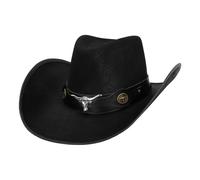 Boland - Chapeau de cowboy Wyatt avec ruban, chapeau western pour soirée à thème, carnaval, accessoires pour costumes de carnaval, enterrement de vie de garçon/jeune fille