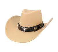 Boland - Chapeau de cowboy Wyatt avec ruban, chapeau western pour soirée à thème, carnaval, accessoires pour costumes de carnaval, enterrement de vie de garçon/jeune fille