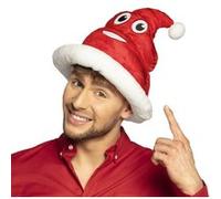 Boland chapeau de Père Noël emoticon rouge taille unique Rood G