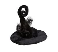 Boland Chapeau de sorcière Duvessa 96962 polyester noir 42 cm avec plumes femme taille unique