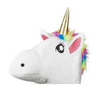 Boland - Chapeau en peluche licorne, 59 cm | Casquette avec corne dorée, yeux, fourrure et oreilles pour déguisements, carnaval, soirée à thème
