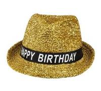 Boland chapeau Happy Birthday unisexe taille unique or Goud G