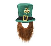 Boland chapeau Leprechaun avec barbe hommes vert taille unique