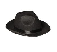 Boland - Chapeau mafia, gangster, Berlin, Babylone, truand, années 1920, feutre, carnaval, Halloween, fête costumée, costume, théâtre, déguisement, Noir (Lot de 2)