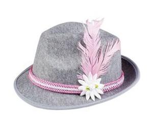 Boland chapeau Oktoberfest taille unique gris / rose Grijs G