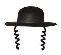 Boland - Chapeau pour Adultes, Chapeau avec Boucles de Temple, Couvre-Chef, prêtre, Religion, Accessoire, Costume, Carnaval, soirée déguisée