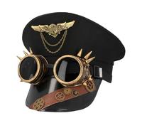 Boland - 54581 - Chapeau de pilote steampunk avec lunettes de fête, couvre-chef pour adultes, festival, carnaval, fête à thème et cosplay