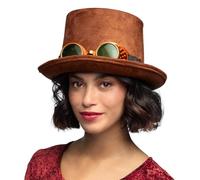 Boland 54577 - Chapeau Steampunk avec lunettes, couvre-chef pour adultes, festival, carnaval, fête à thème