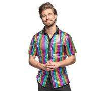 Boland Chemisette Disco 02290 Facettes arc-en-ciel Adulte Multicolore G