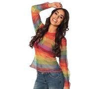 Boland - Chemise en résille, taille M/L, pour femmes, haut sexy, disco, fête, costume, carnaval, soirée déguisée