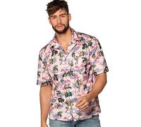 chemise flamants roses palmiers adulte - boland 52171 Multicolore