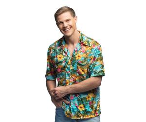 Boland - Chemise Paradise, pour Homme, Multicolore, Chemise, Manches Courtes, Hawaï, Tropical, Plage, été, Vacances, Costume, Carnaval, soirée déguisée, soirée Plage